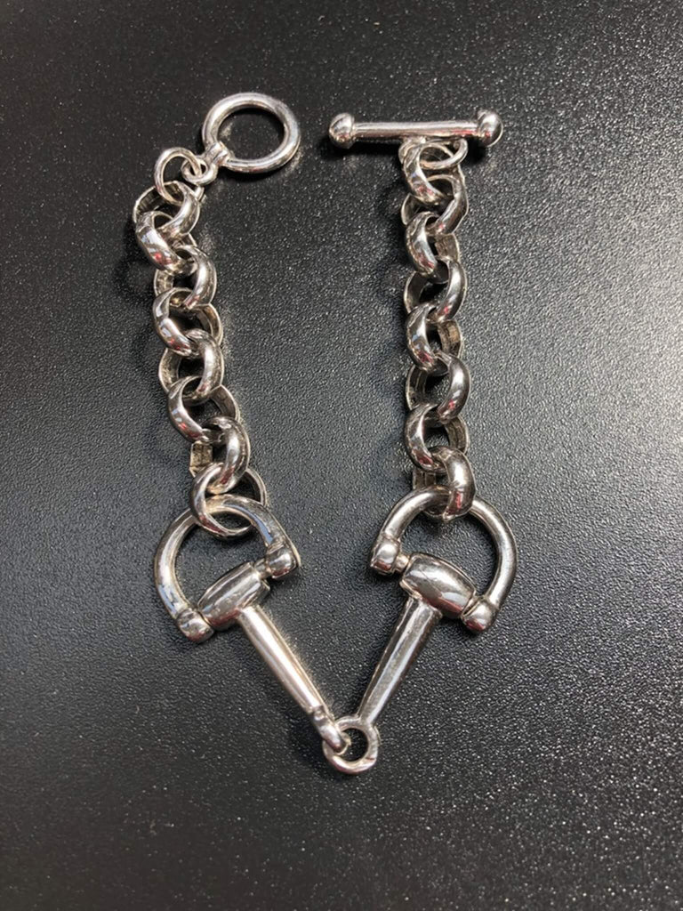 Silver Snaffle Bit & Belcher Chain Bracelet