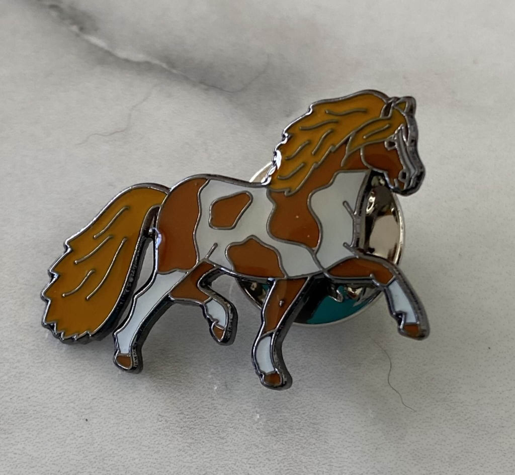 Skewbald Pony Lapel Pin