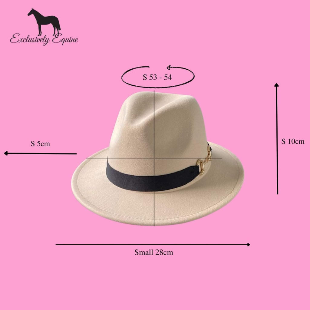 Pink Panama Hat  Snaffle Bit Band - Small