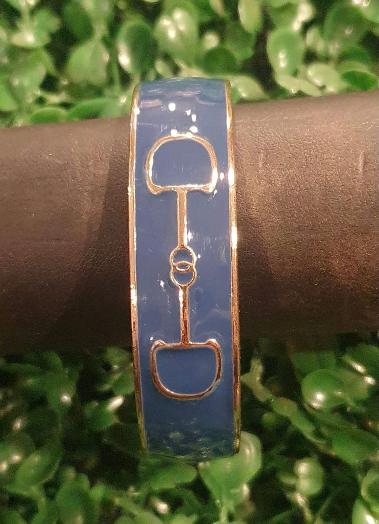 Navy Snaffle Bit Bangle