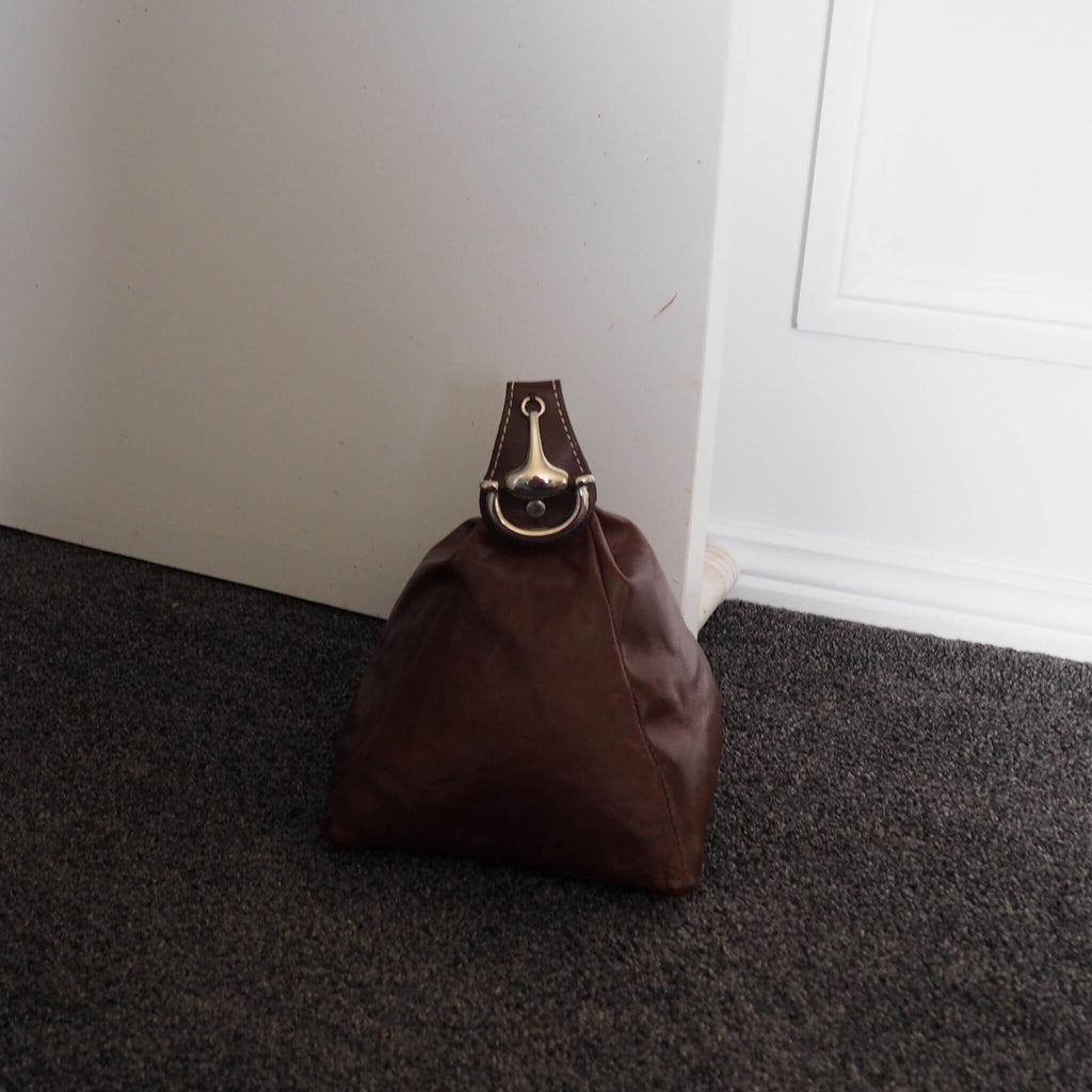 Snaffle Bit Leather Door Stop