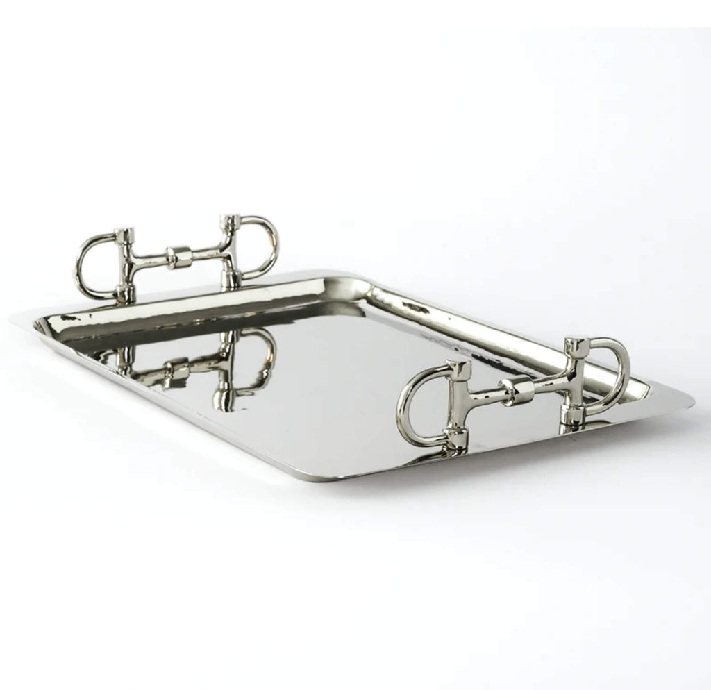 Snaffle Bit Silver Serving Tray
