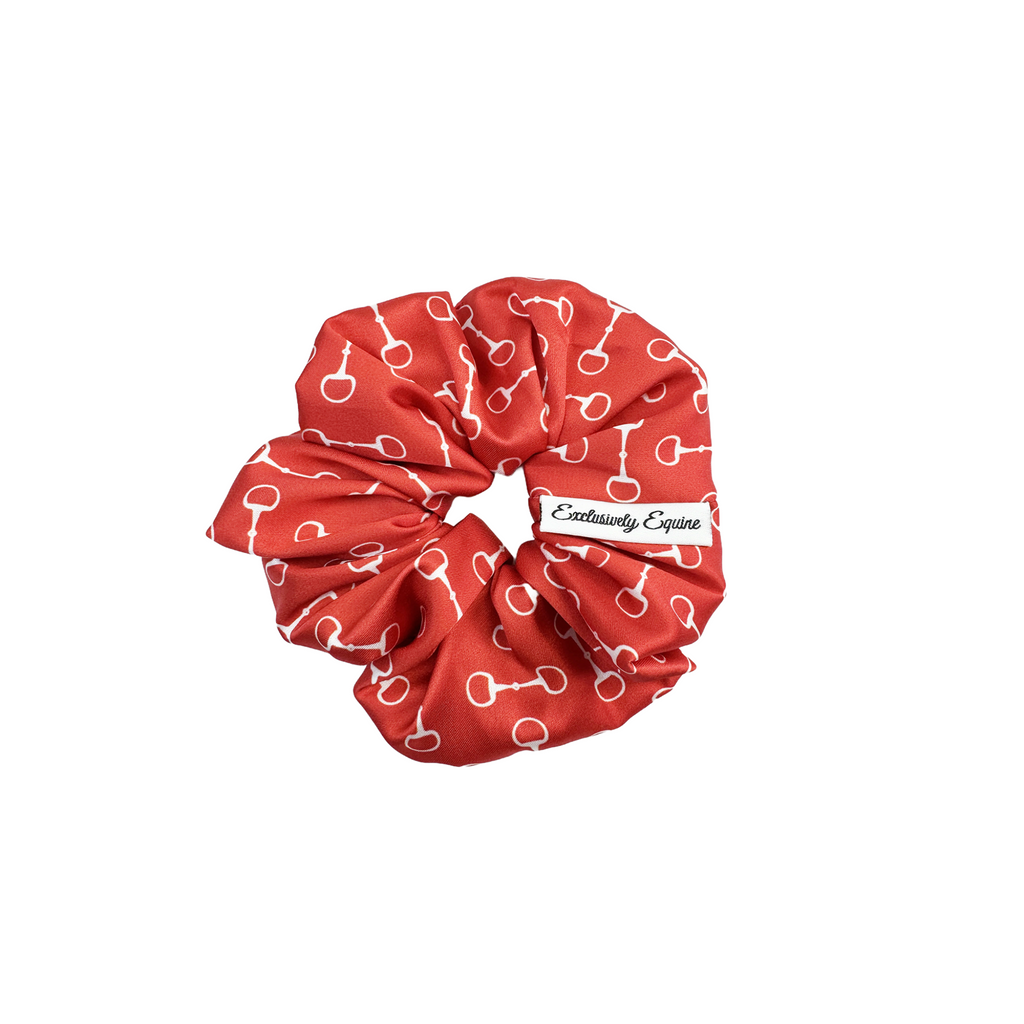 Snaffle Bit Scrunchie - Red & White