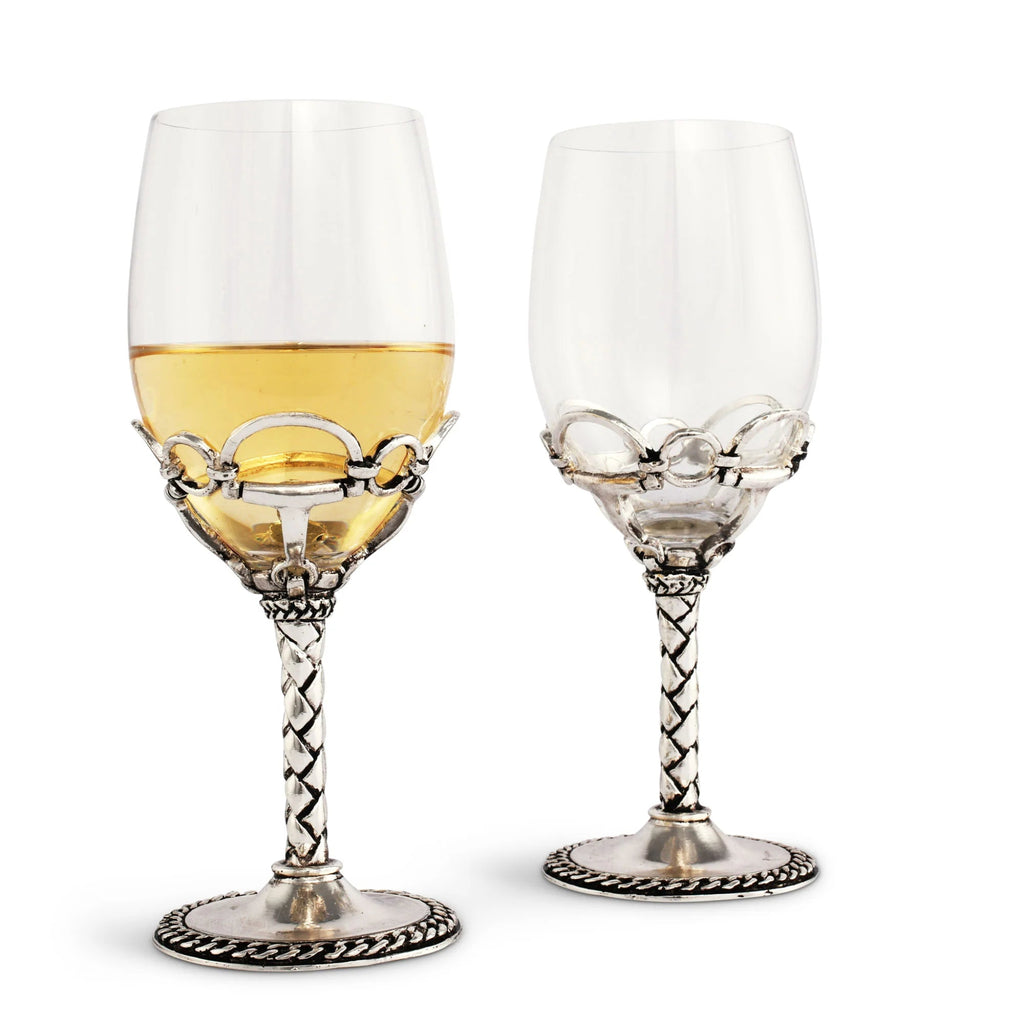 Snaffle Bit Wine Glass