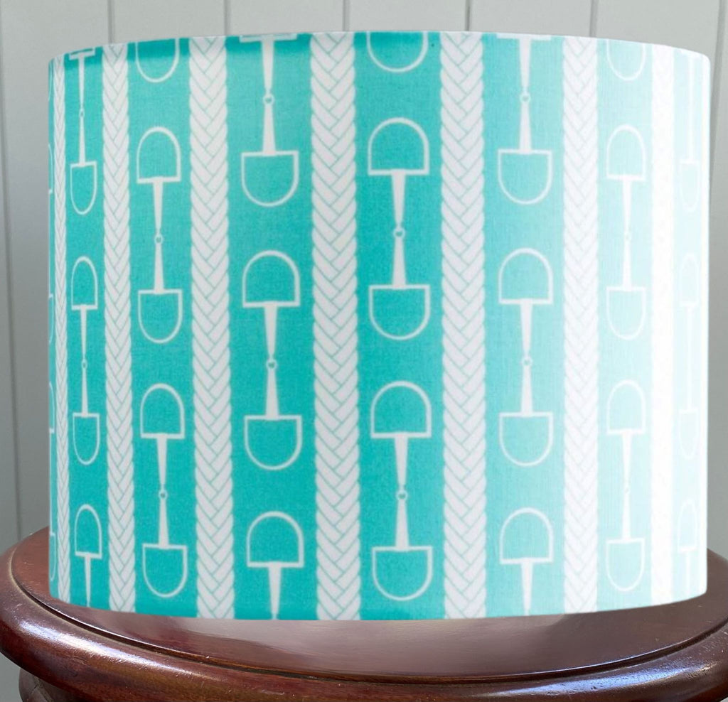 Teal Snaffle Bit Lampshade