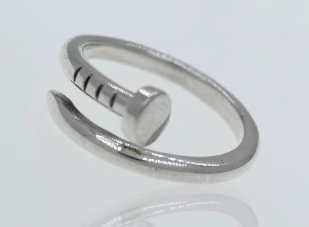 Sterling Silver Nail Ring