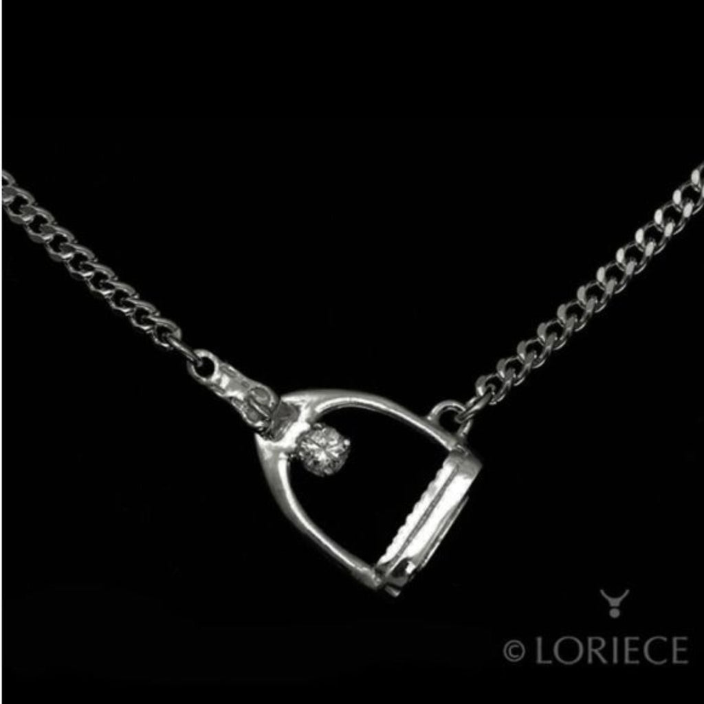 Stirrup Necklace CZ