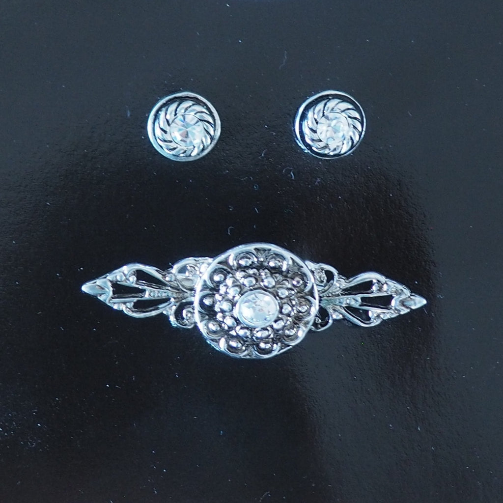 Stock Pin And Earring Set