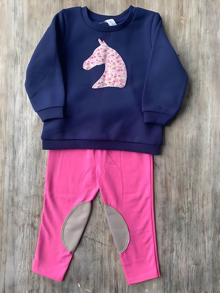 Tiny Tot Sweaters - Horse Head Pink Floral