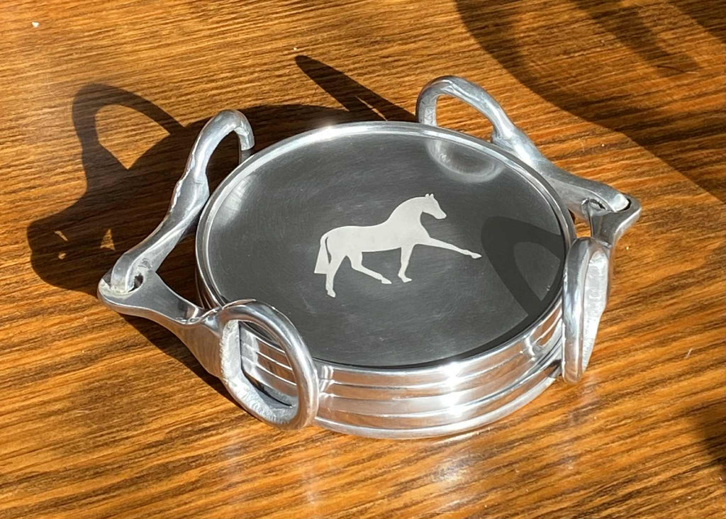 Snaffle Bit Coaster Set