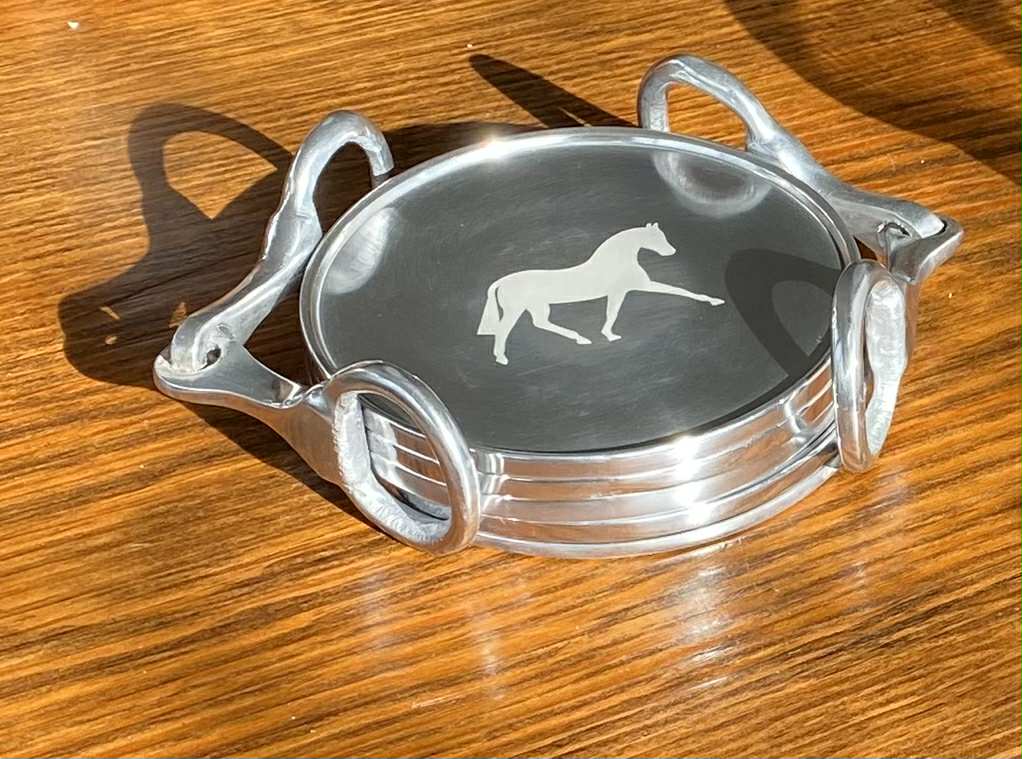 Snaffle Bit Coaster Set