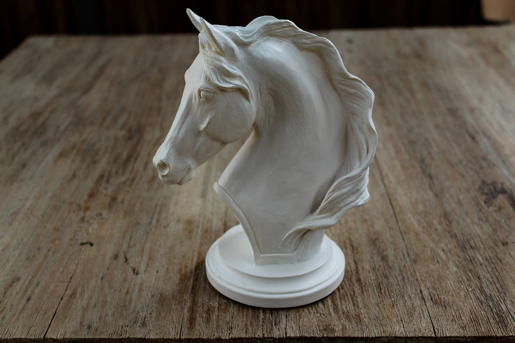 Marble Horse Head Sculpture