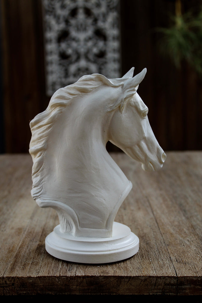 Marble Horse Head Sculpture