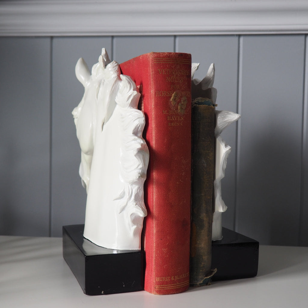 White Horse Head Bookends