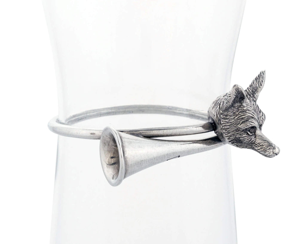Wine Carafe With Pewter Hunt Snaffle Bit Horn