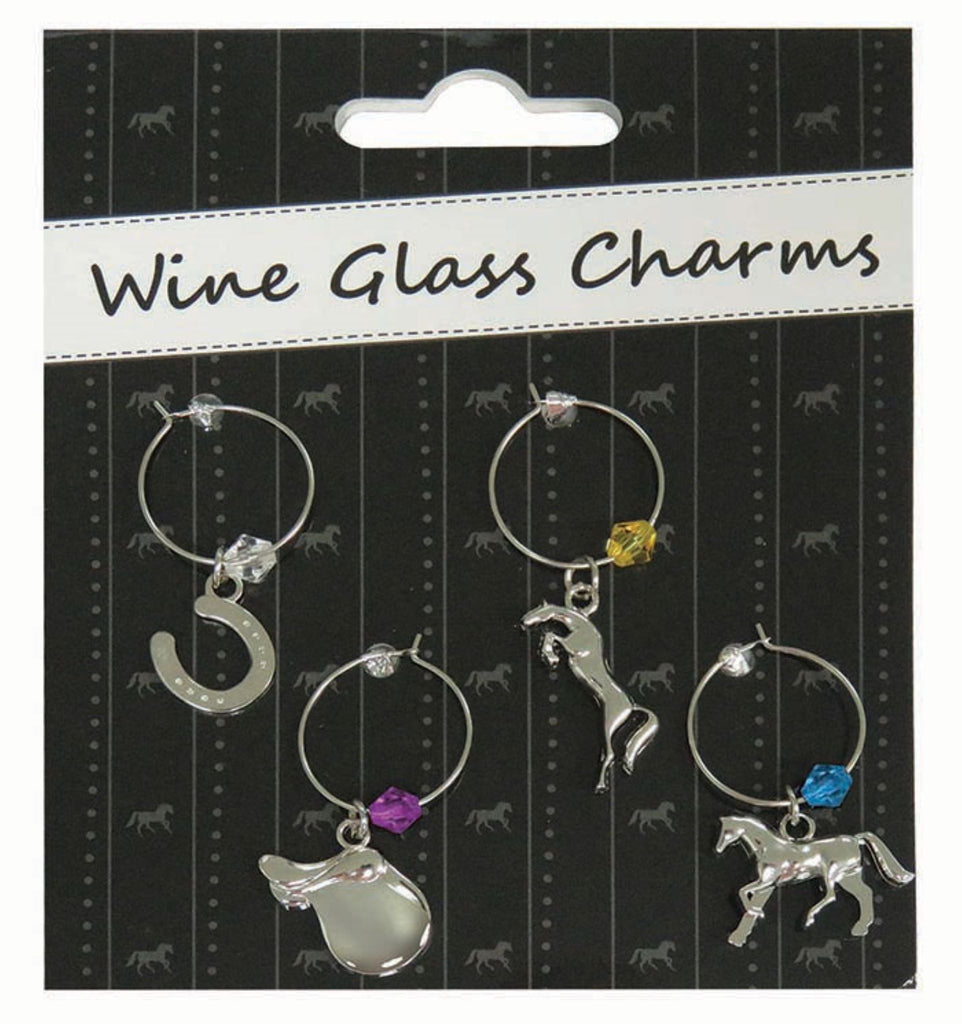 Horses Wine Glass Charm