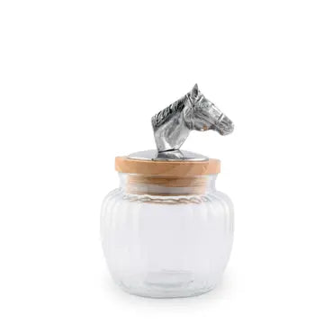 Horse Head Glass Canister Set