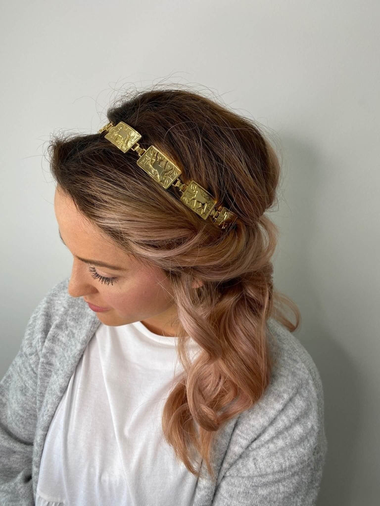 Horses Gold Headband