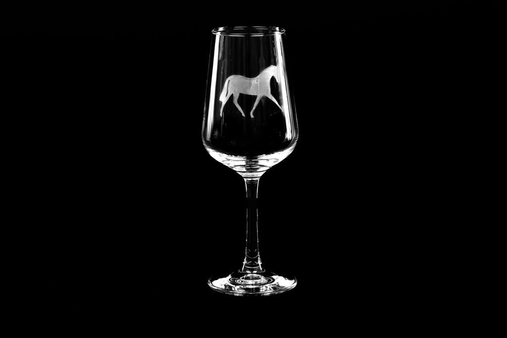 Riding Pony Wine Glass