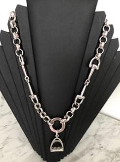 Stirrup  & Snaffle Bits with Belcher Chain