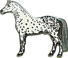 Dapple Grey Horse  Lapel Pin