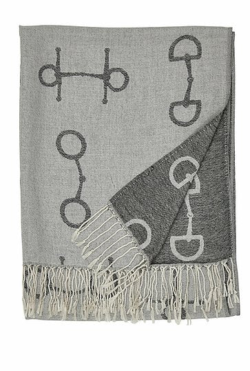 Charcoal & Ivory Snaffle Bit Scarf
