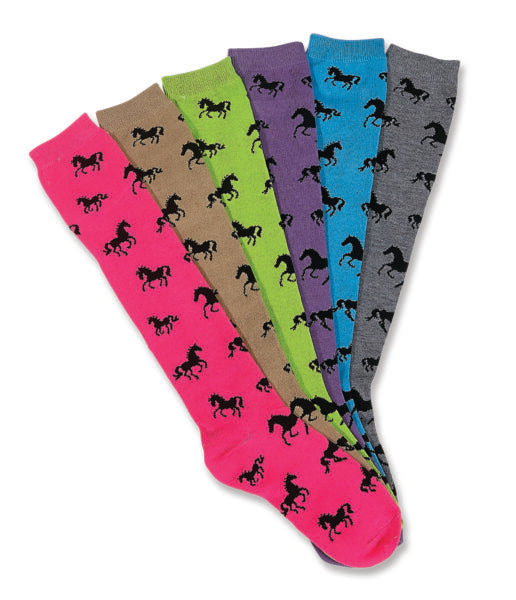 Horses All Over Socks Single Pair
