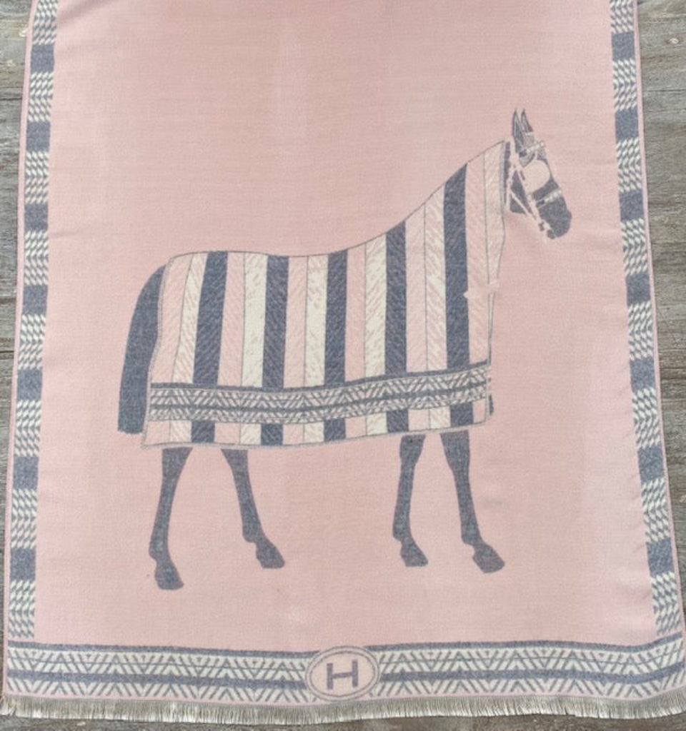 Away Game Winter Scarf - Baby Pink & Cloud