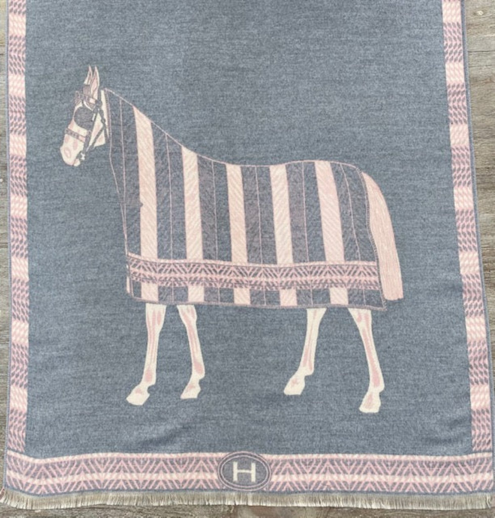 Away Game Winter Scarf - Baby Pink & Cloud
