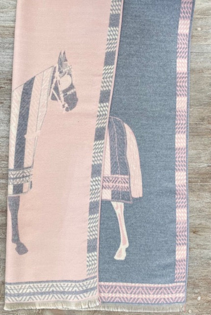 Away Game Winter Scarf - Baby Pink & Cloud