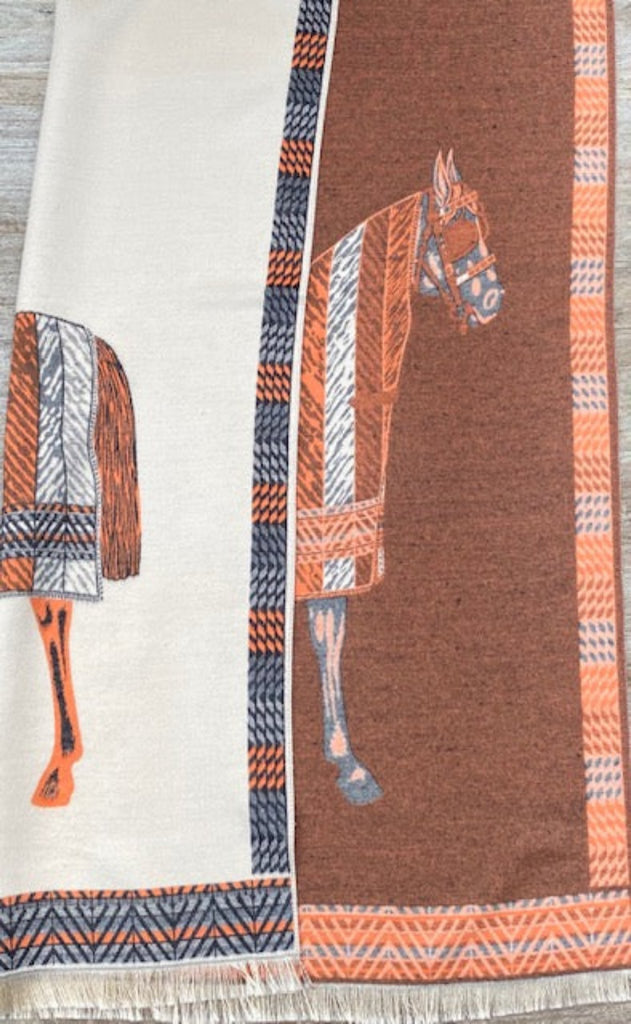 Away Game Winter Scarf - Marmalade & Rust