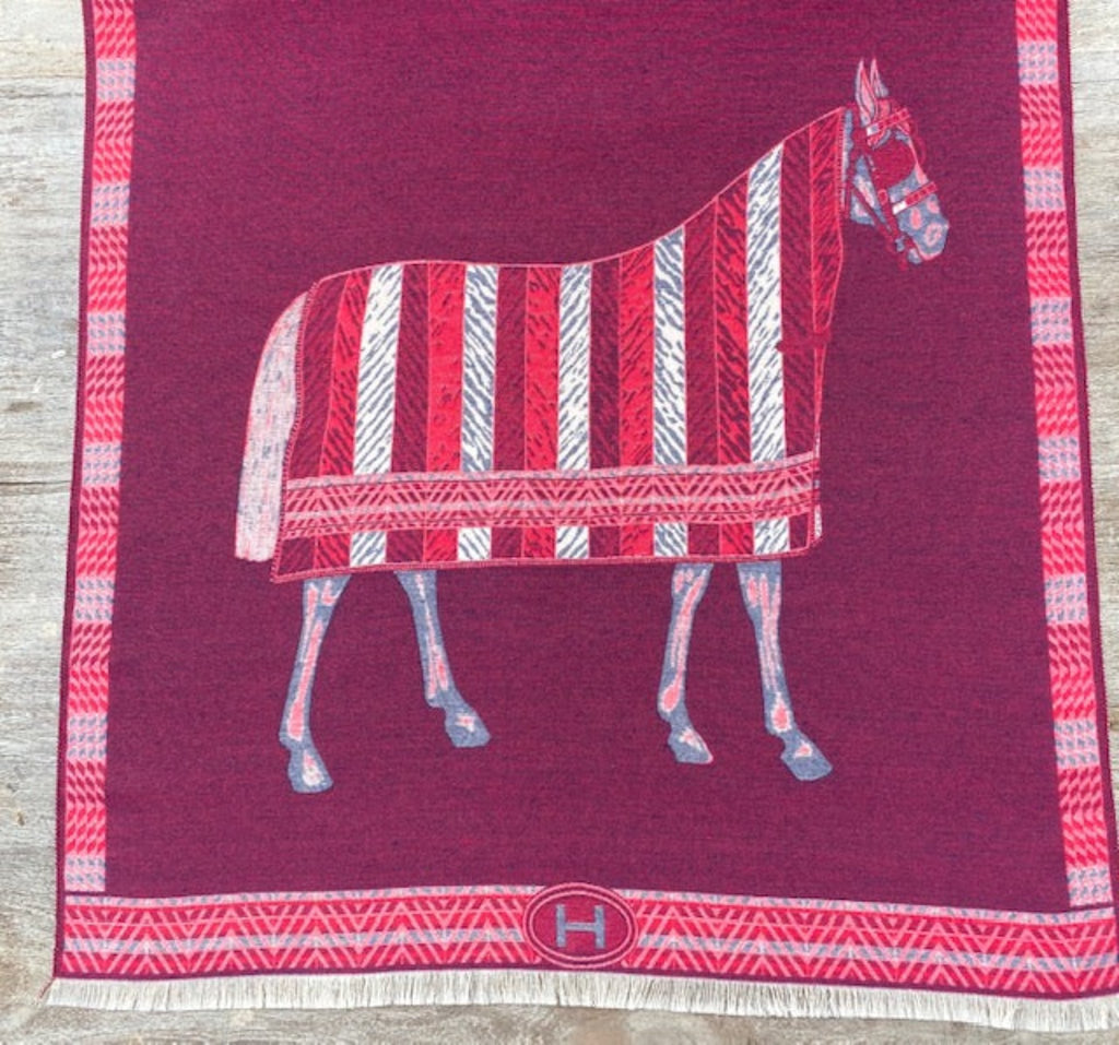Away Game Winter Scarf - Wine & Slate