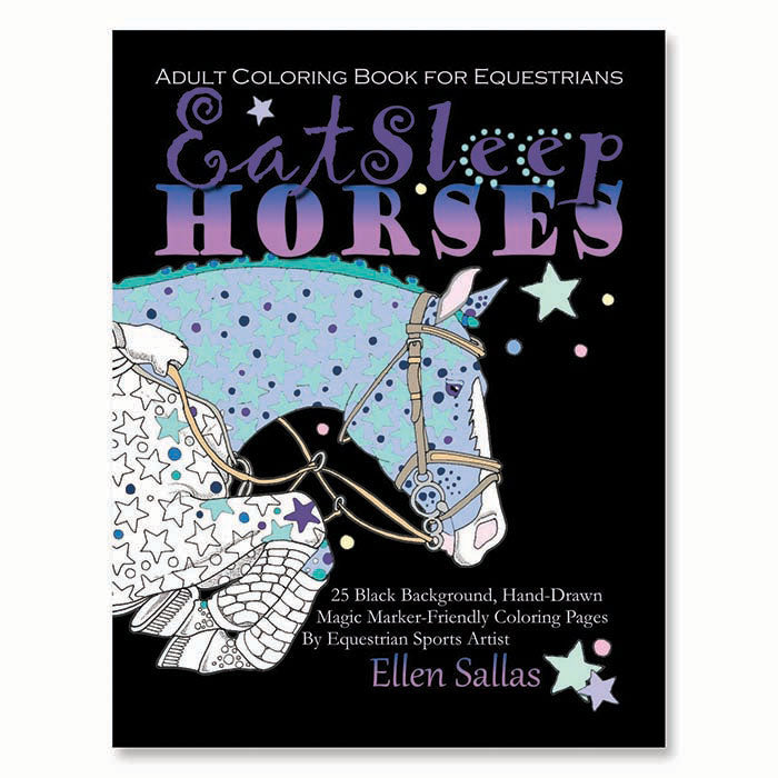 Eat, Sleep Horses Colouring In Book