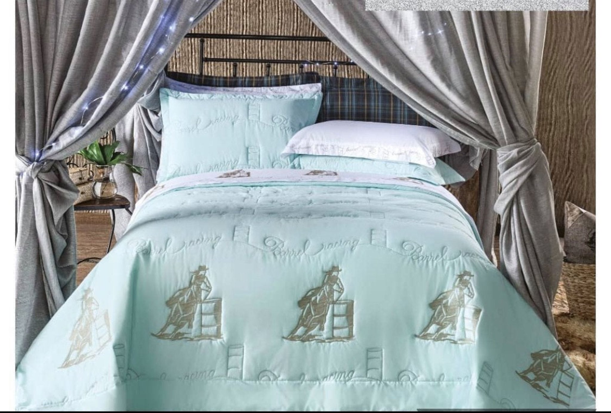Barrel Racing Comforter and Sheet Set- Single Size – Exclusively Equine