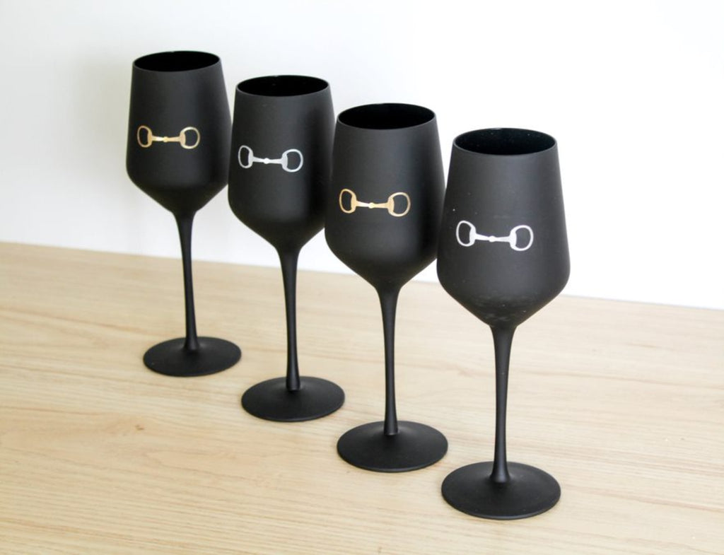 Black Wine Glass