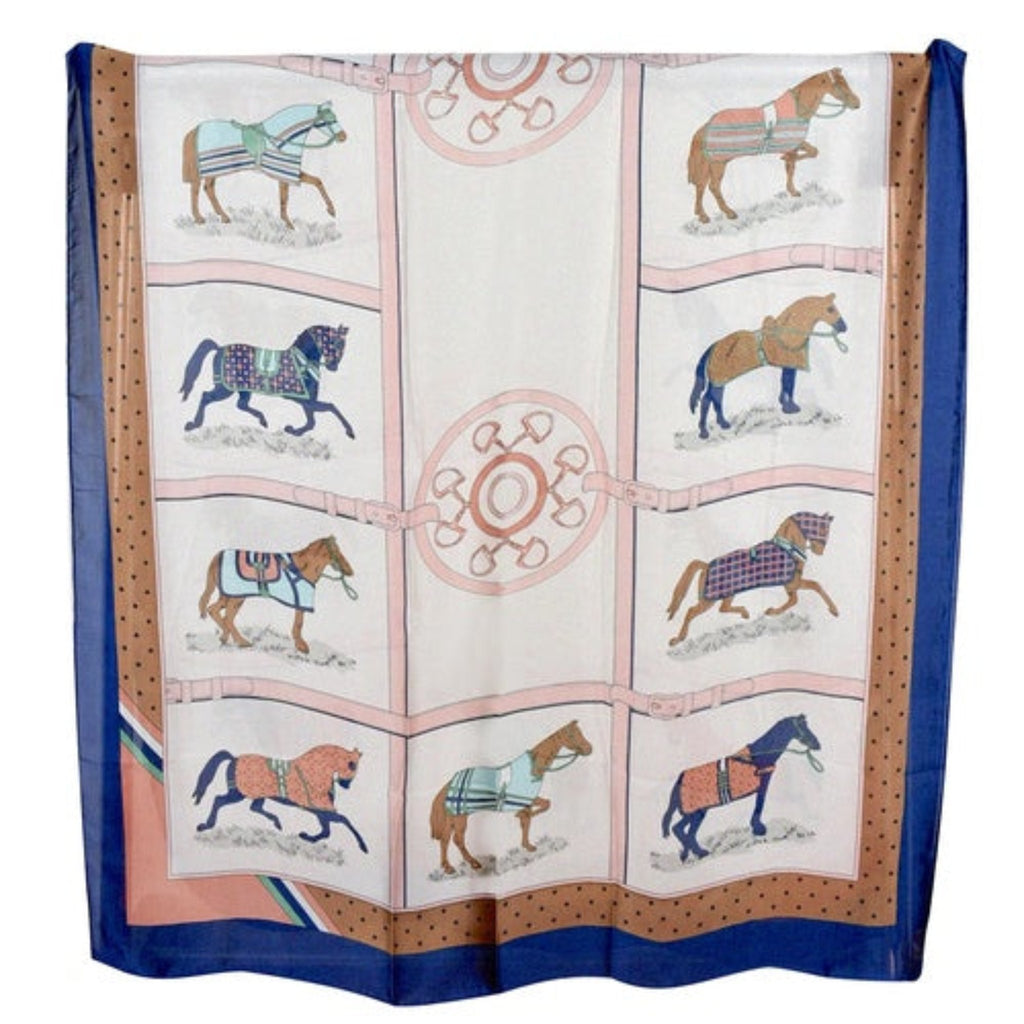 Blue Cavallo Scarf