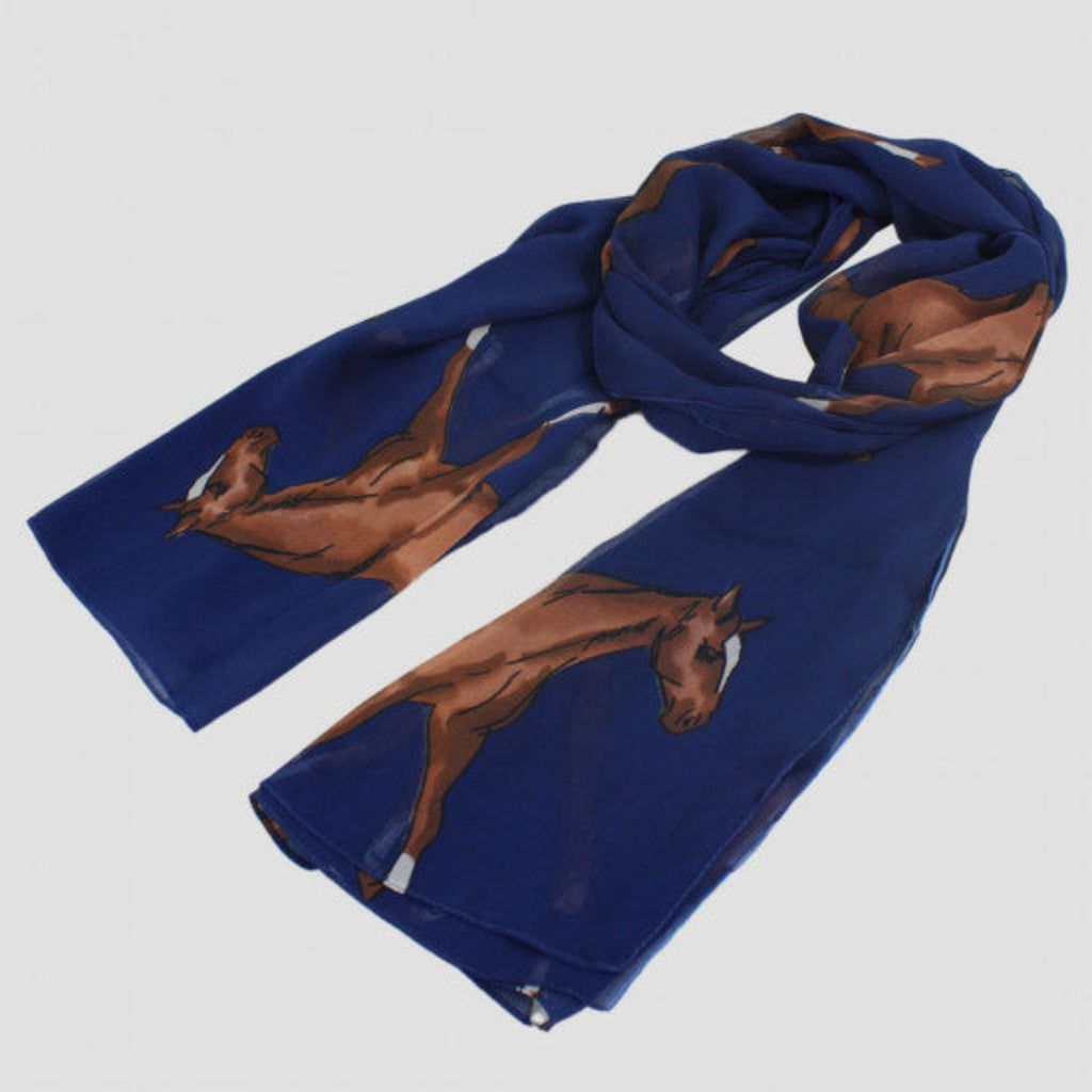 Blue Horse Scarf