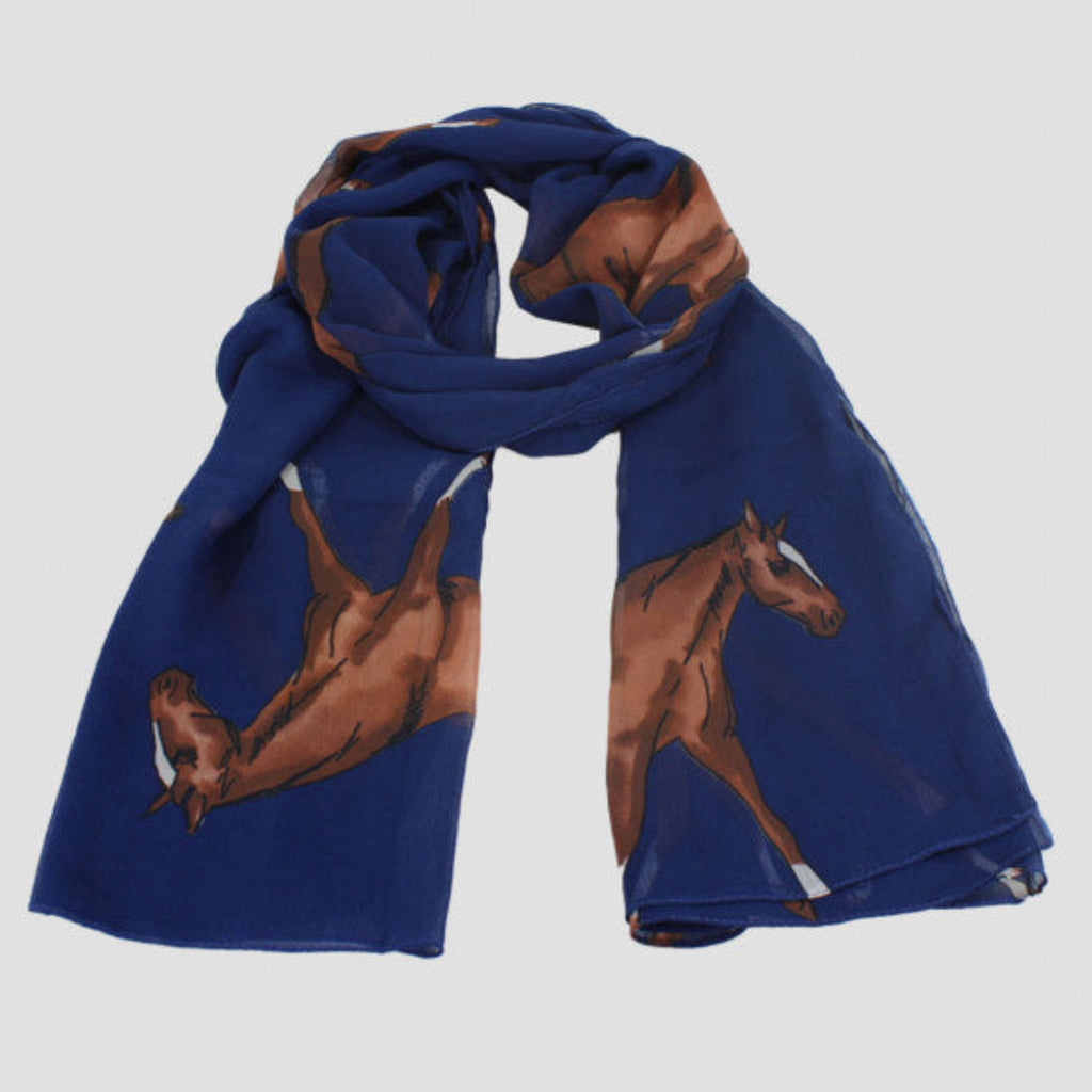 Blue Horse Scarf