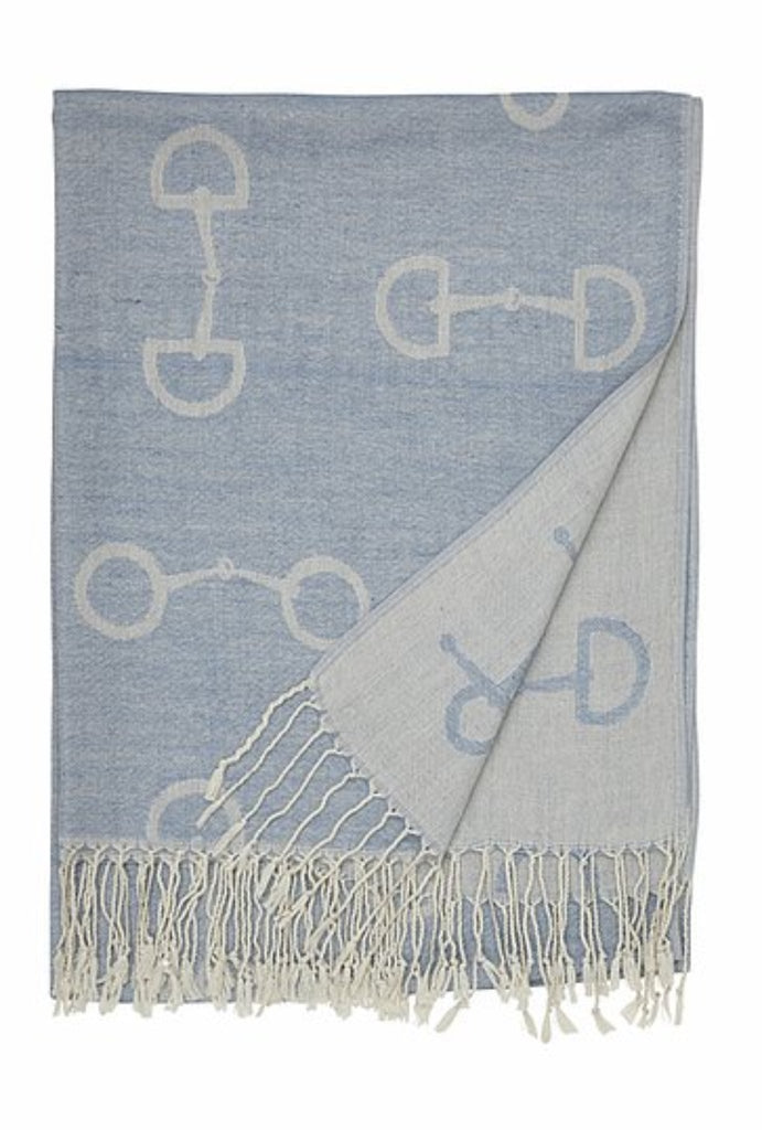 Blue & Ivory Snaffle Bit Scarf