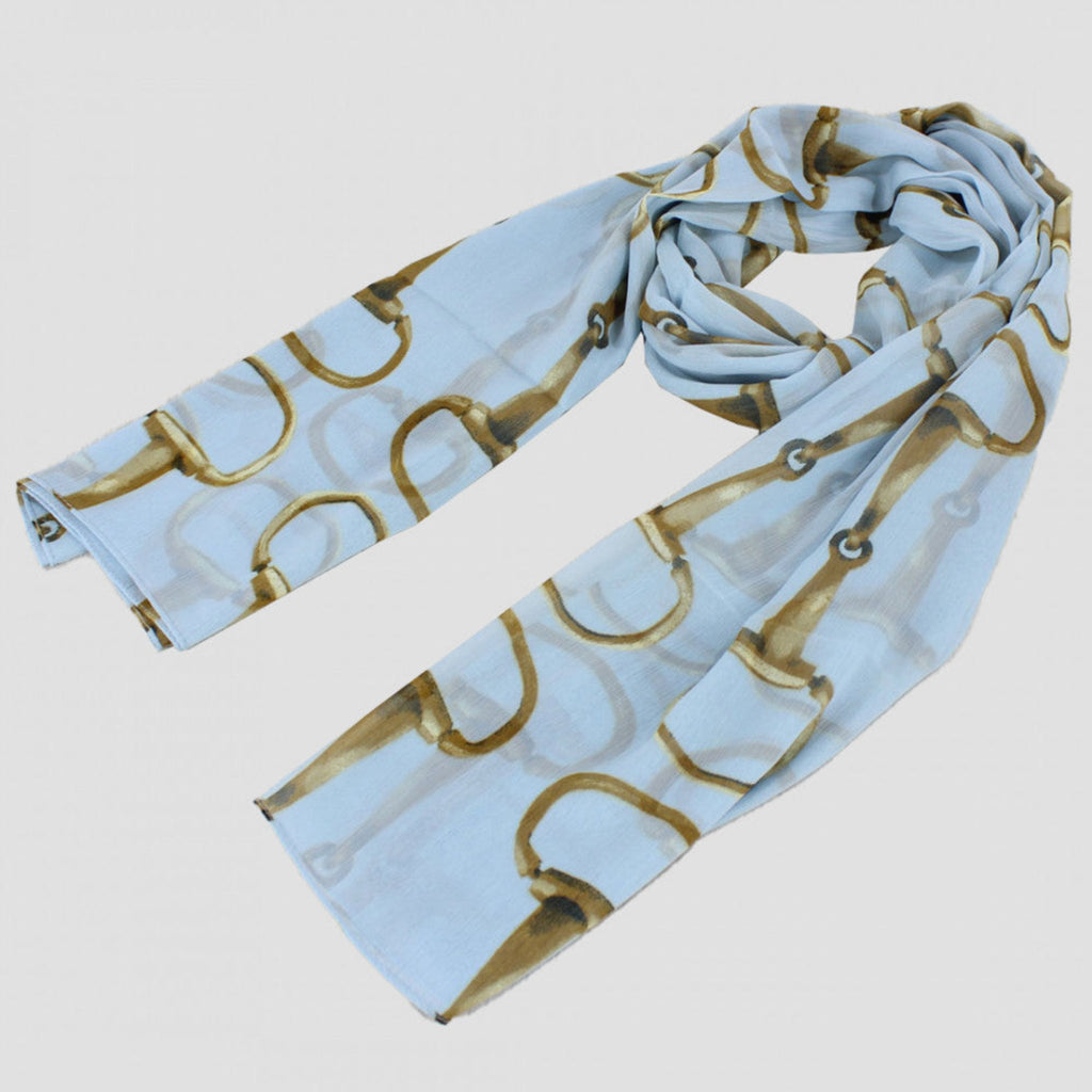 Blue Snaffle Bit Scarf