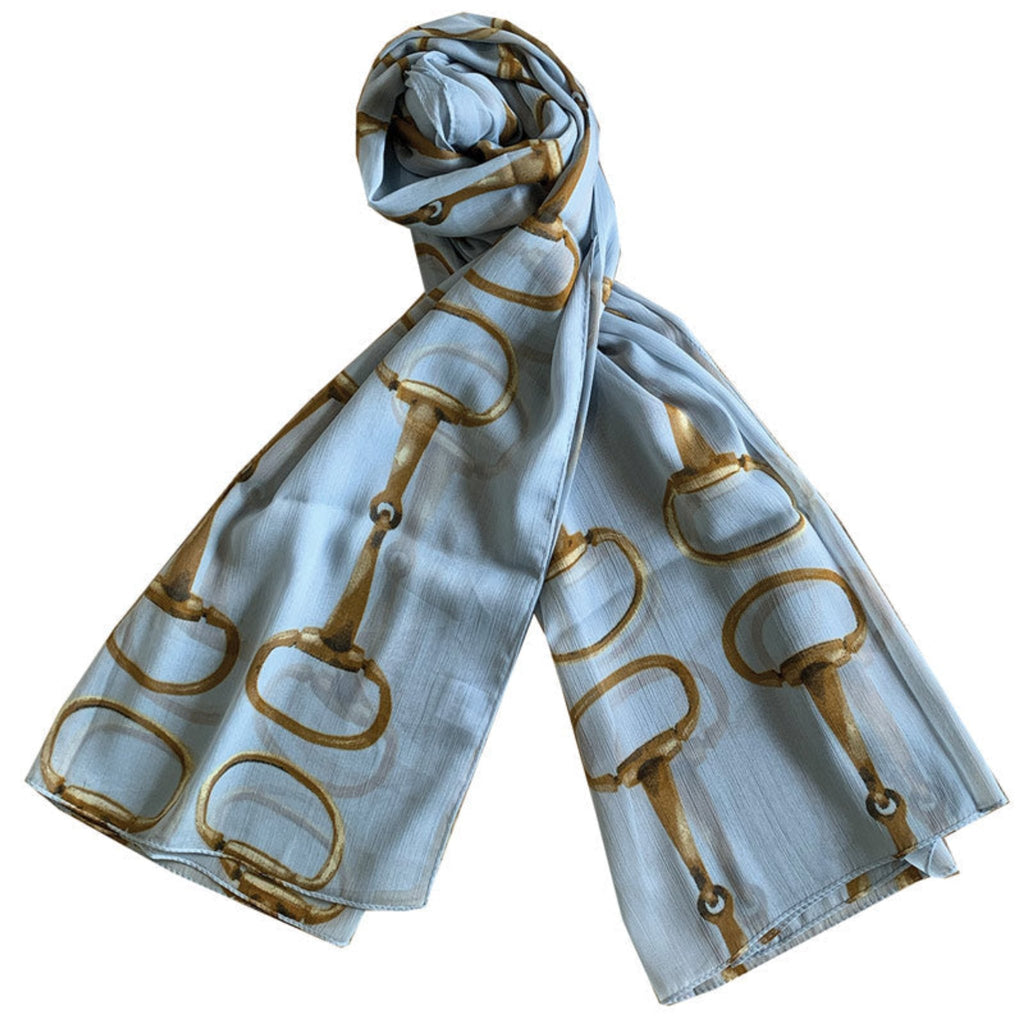 Blue Snaffle Bit Scarf