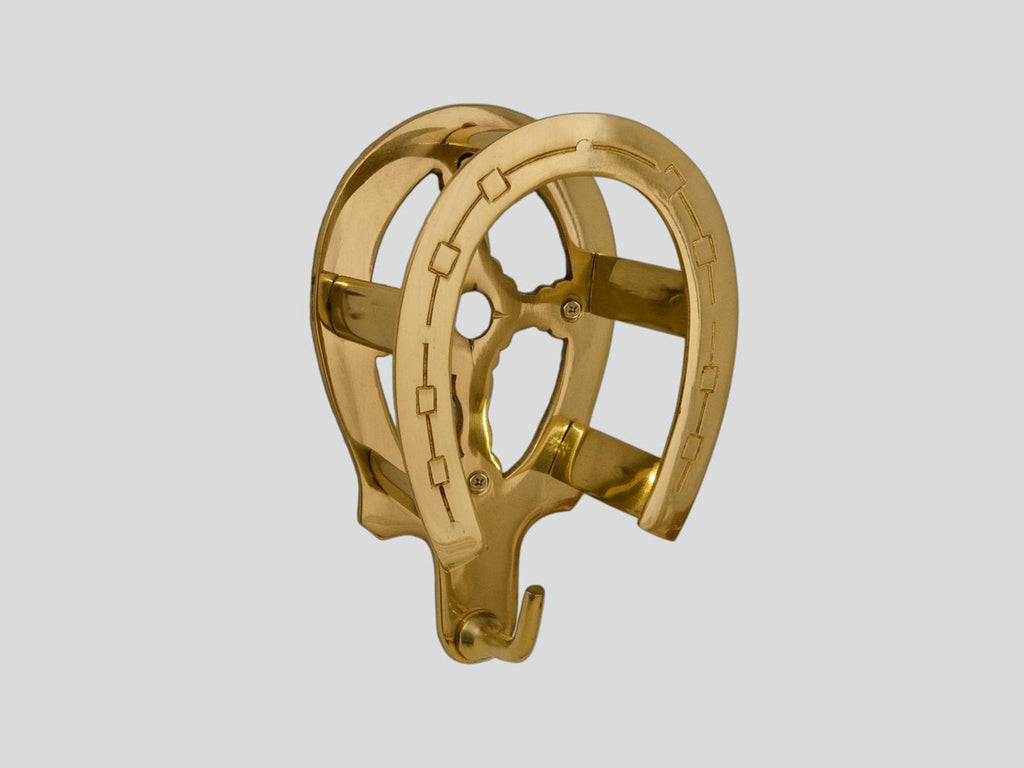 Brass Horseshoe Bridle Bracket -6"