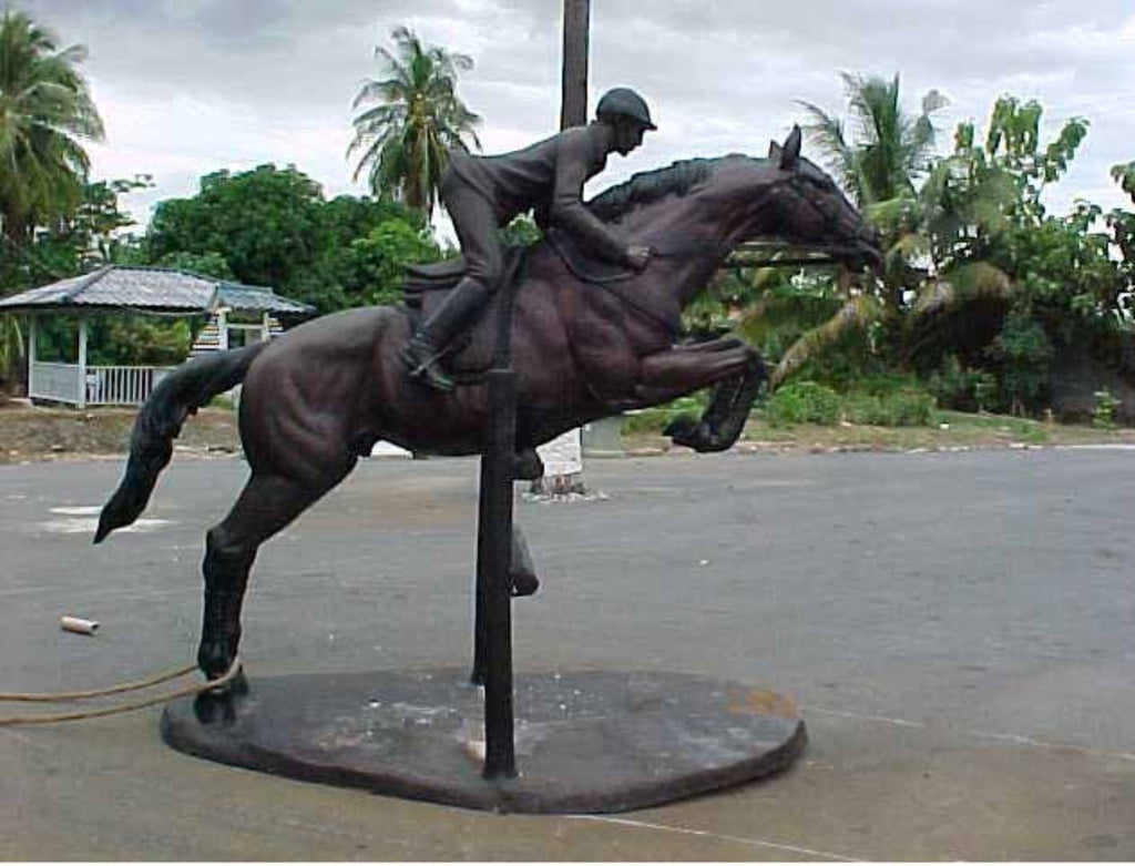 Bronze Horse Show Jumping Statue
