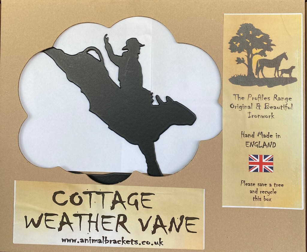 Bucking Bull Equine Cottage Weathervane