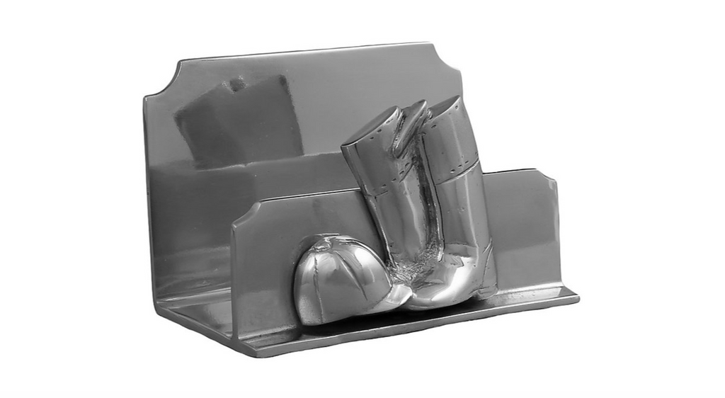 Chrome Riding Boot Napkin / Letter Holder