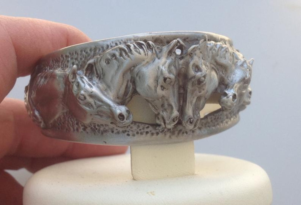 Classic Horse Pewter Cuff
