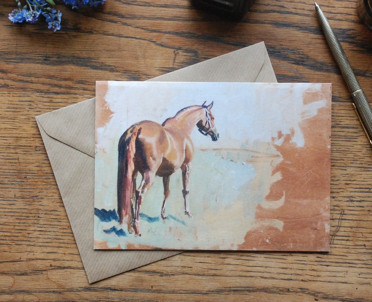 Note Card  - Study Of A Racehorse