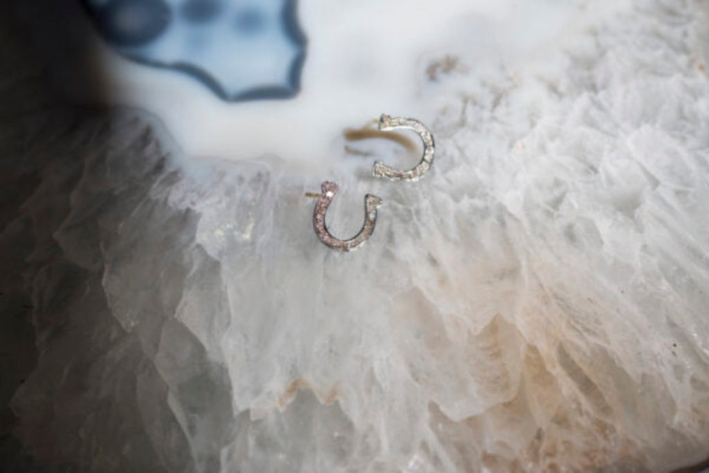 Diamond Horse Shoe Earrings