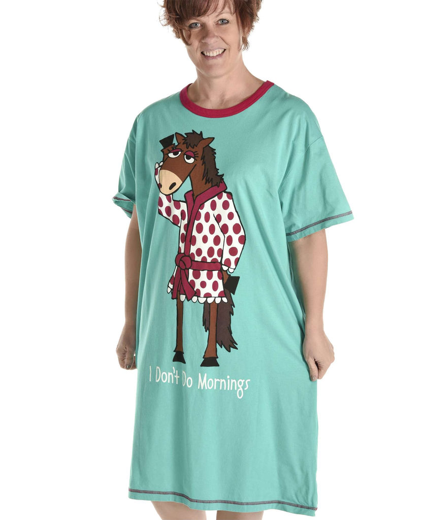 Don't Do Mornings Horse Women's Nightshirt