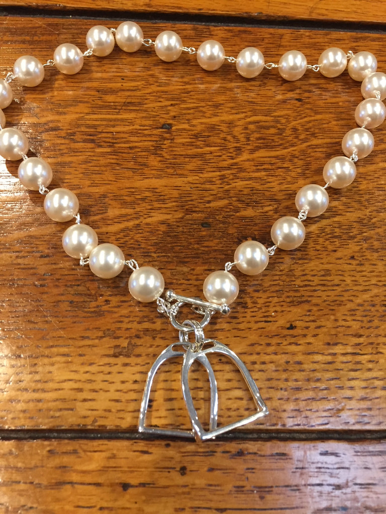 Stirrups and Pearls Necklace